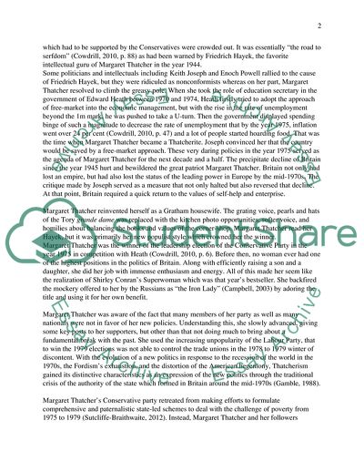 How, and to What Extent, Was Margaret Thatcher Successful