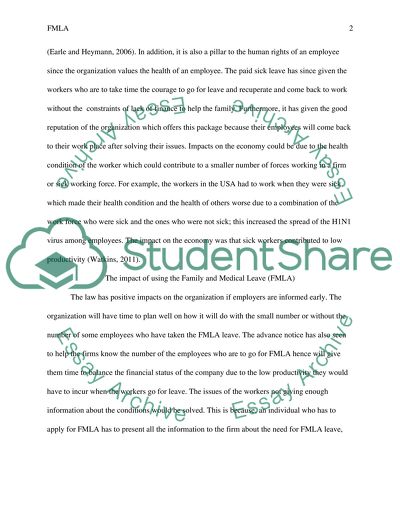 FMLA and Its Impact on the Organization