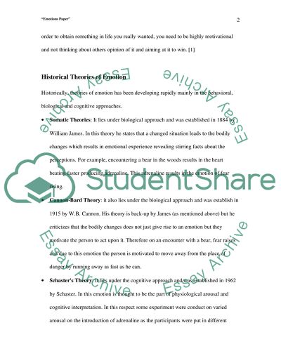 Function of Emotion as Motive
