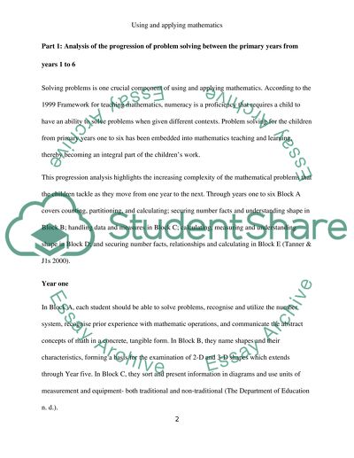 Using and Applying Mathematics