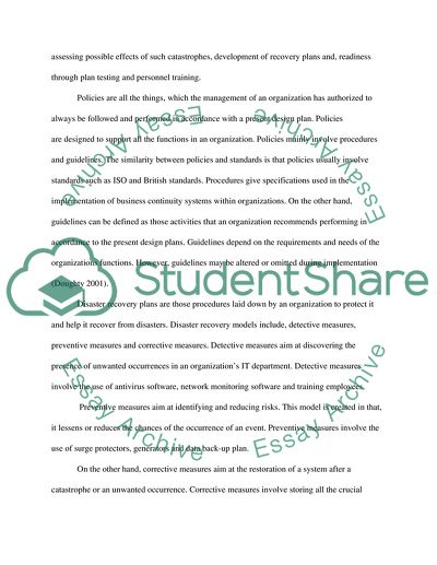 Business Continuity & Disaster Recovery Planning models