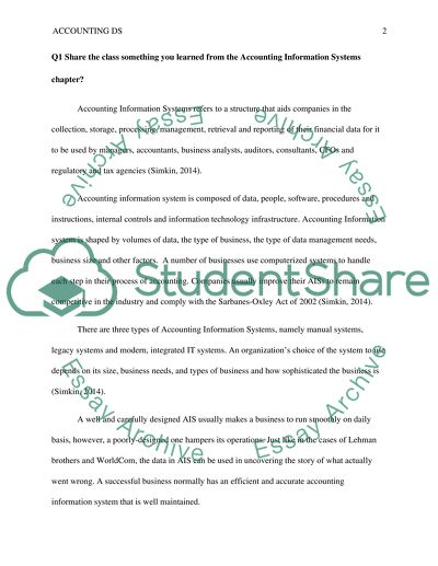 Accounting Information Systems