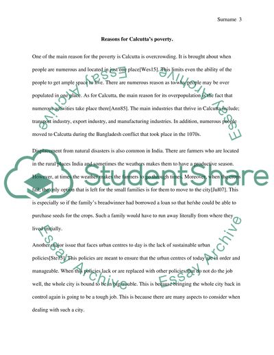 What could help solve poverty in Calcutta