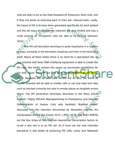 Article on the reflection of media on new scientific research