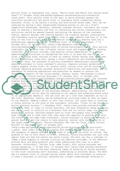 Building Trust in Customers