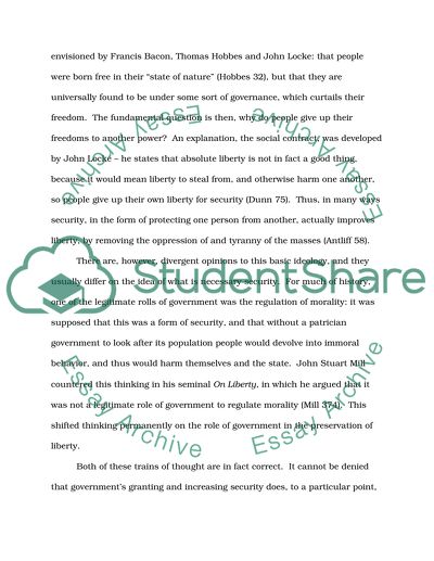 Are Liberty and Security Mutually Exclusive, or Mutually Supportive