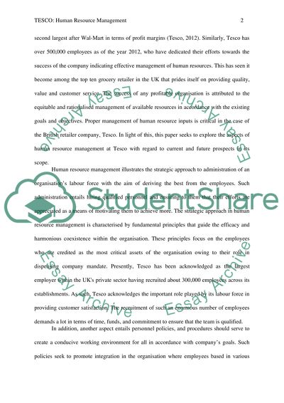 TESCO: Human Resource Management