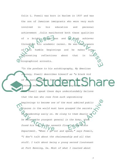 Relational Leadership Qualities of Colin Powell and How He Represented Them