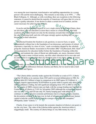 Economic Differences between Nations as Caused by the Presence of Education