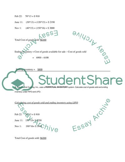 Cost flow assumptions and effects of inventory errors