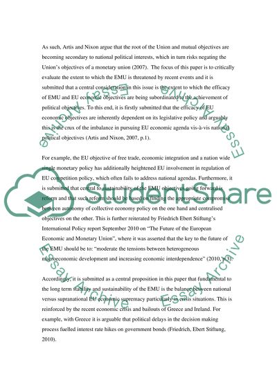 Is the Future of the EMU Threatened by Recent Events