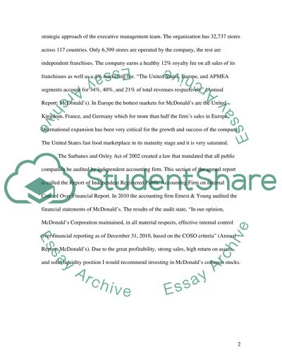 Accounting Writing Assignment