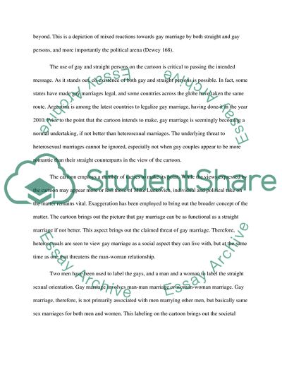 Political cartoon Gay marriage Threat