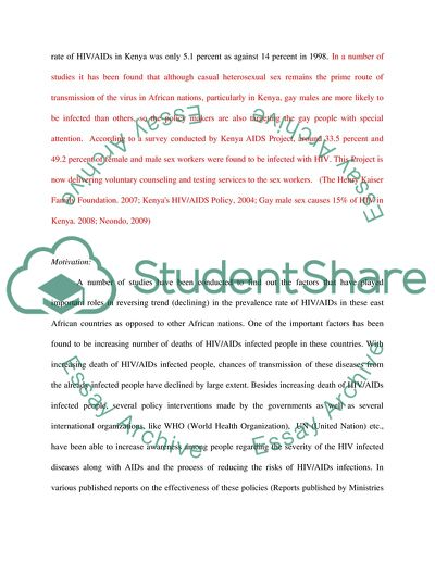 Focussing on HIV/AIDS how are they being tackled in the East African Nations of Kenya, Uganda and Tanzania In relation to government intervention policies and international health organisations and have the outcomes been of a success