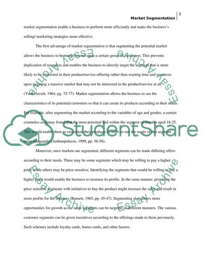 The Process of Market Segmentation