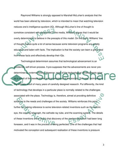 Media Technologies and convergence Raymond Williams