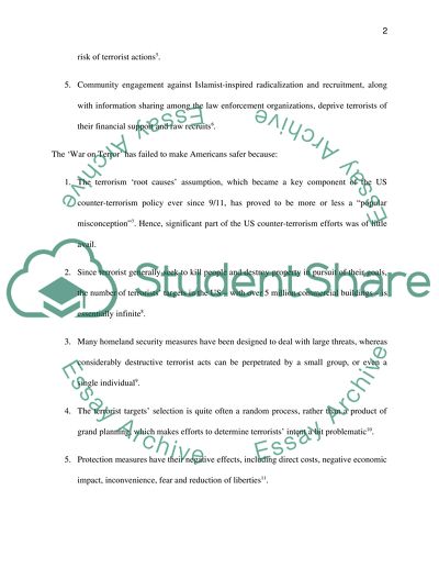 Has the War on Terror made the American people more safe