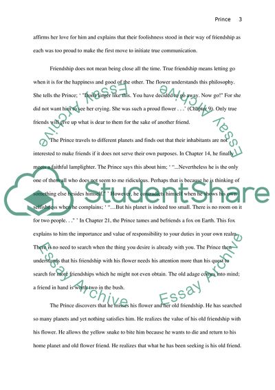 Friendships in The Little Prince