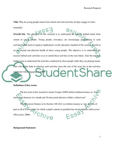 Why Do Young People Truant from School and What Activities Do They Engage in When Truanting