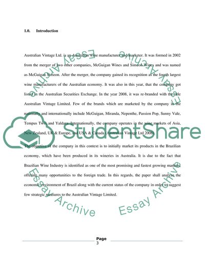 Australian Vintage Ltd