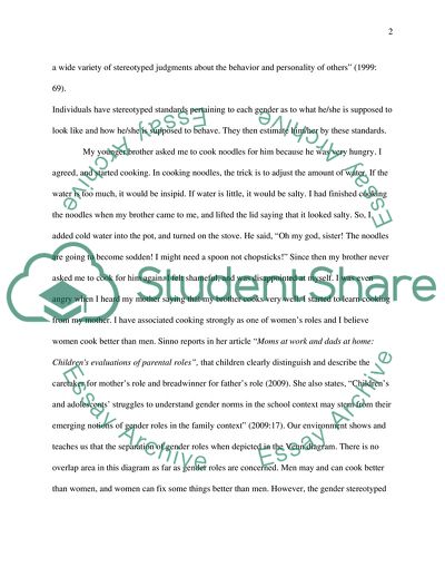 Are Gender Stereotyped Roles Correct