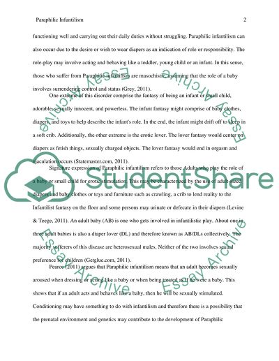 Paraphilic Infantilism