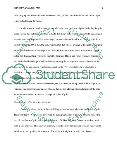 Concept Analysis: Pain