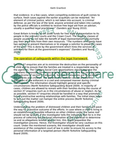 Legal Framework for Criminal Investigations