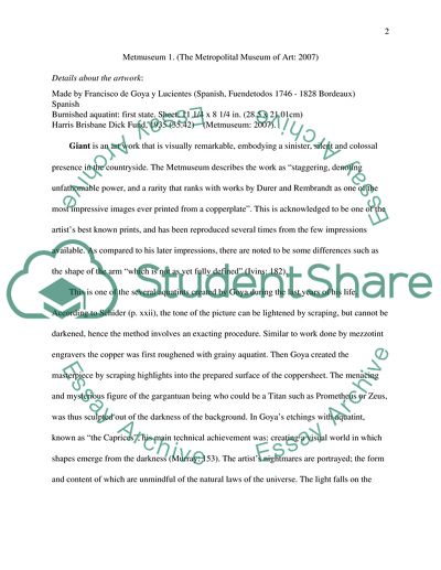 Giant by Francisco de Goya Y Lucientes and Le Repas Frugal by Pablo Picasso