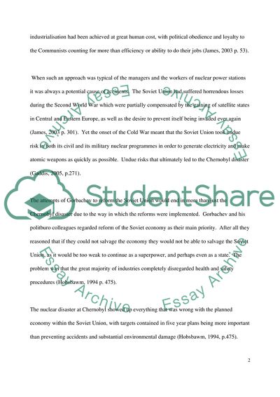 The Chernobyl Disaster