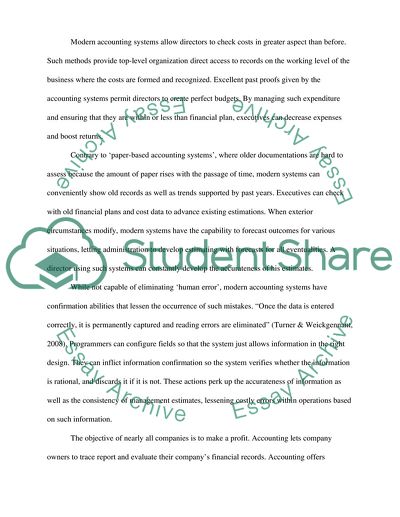 Modern Accounting Systems