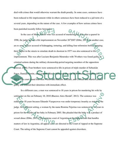 Criminal Justice System of Argentina