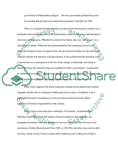 Political Risk in India