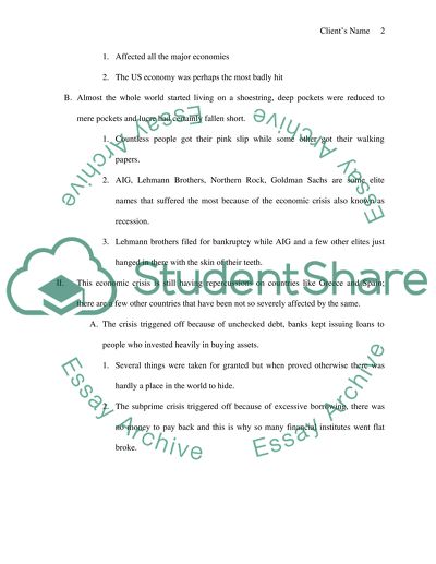 The Housing Financial Crisis
