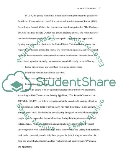 US Criminal Justice-Incarceration