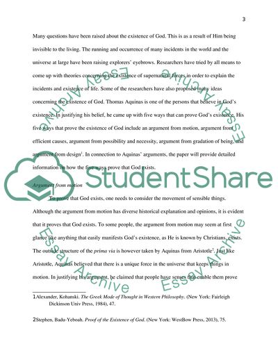 Thomas Aquinas on the Proof of the Existence of God