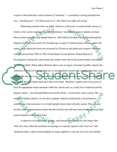 Morality: Can Our Schools Afford to do without it