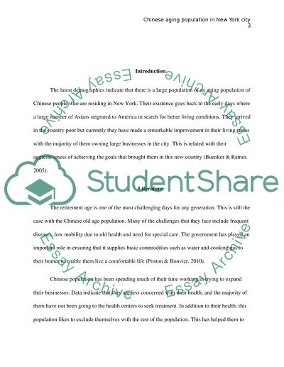 Chinese aging population in new york city
