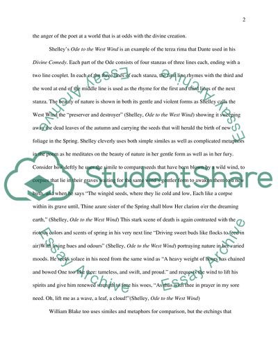 Percy Shelley, Robert Burns and William Blake Poem Analysis Examples