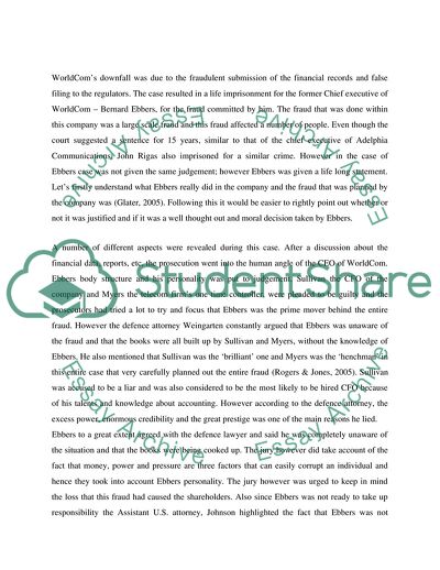 Normative Ethics: Utilitarianism and Deontology CASE 1(Ebbers Behind Bars)