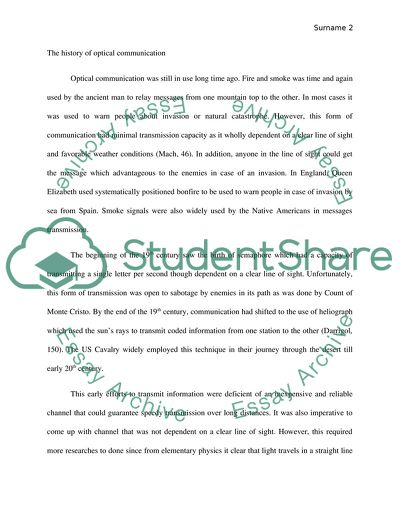 Fiber Optics: Development of Pure Glass