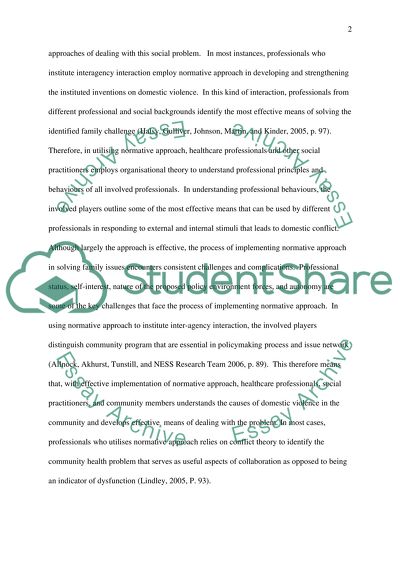 Community and Interagency Working in Public Health