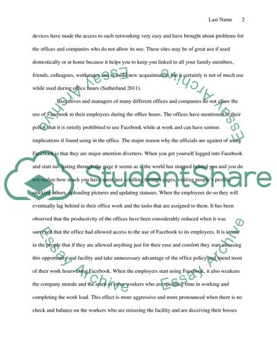 Using Facebook at Work