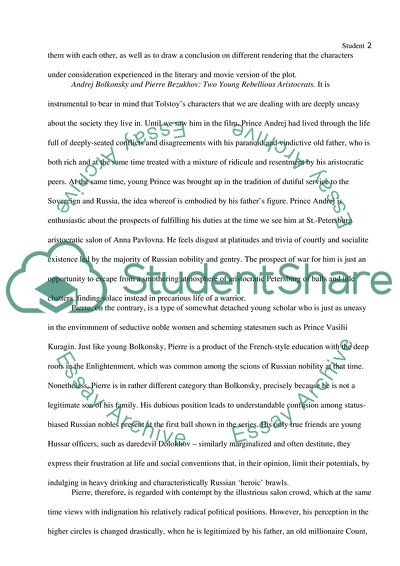 Pierre Bezukhov and Prince Andrej Bolkonsky: Character Comparison