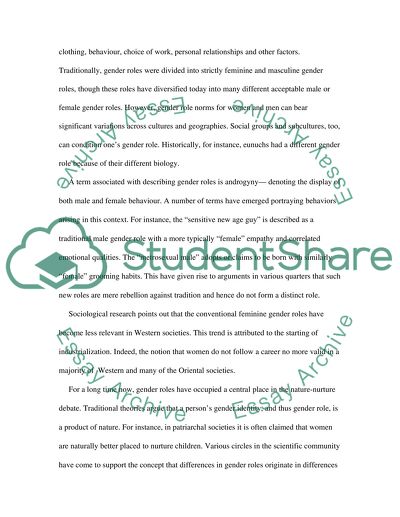 Gender Roles: Sociological Concepts