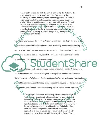 Webers and Marx Capitalism