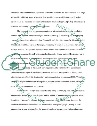 Communicative Learning in Teaching Methodology