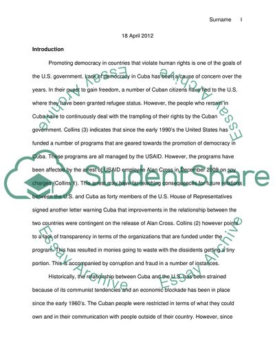 Promoting Democracy in Cuba