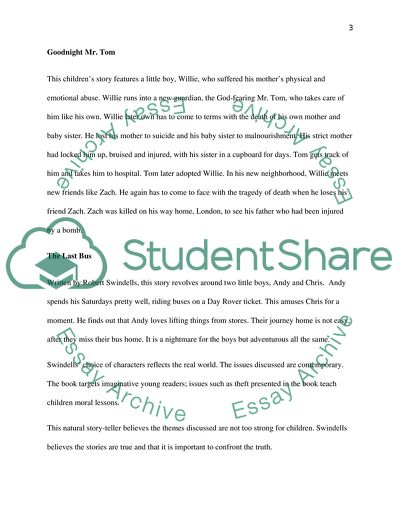 Velveteen Rabbit, Goodnight Mr Tom and Last Bus - Ideal Books for Class Readership