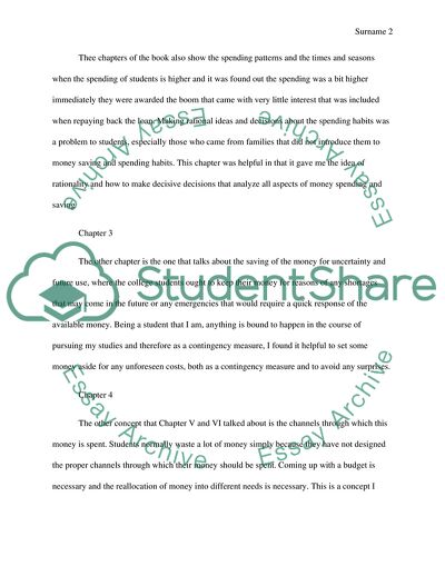 Analysis of Financial Basics: A Money-Management Guide for Students